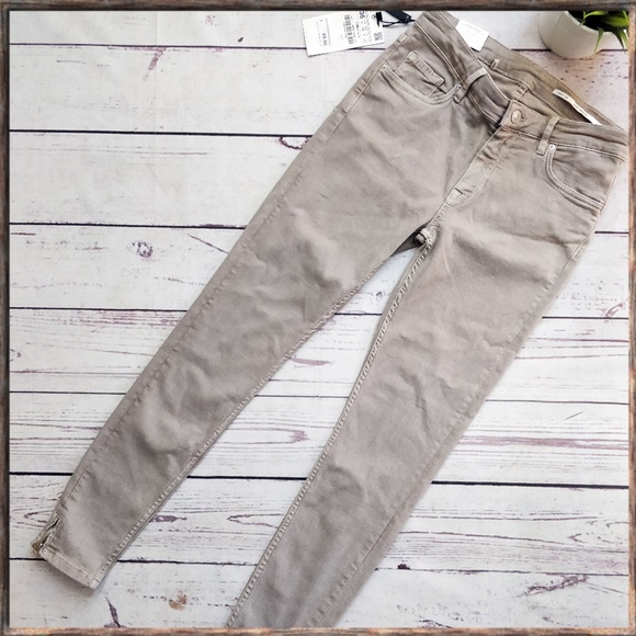 zara jeans beige